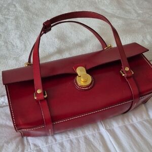 Uppdoo Handmade Red Leather Bag